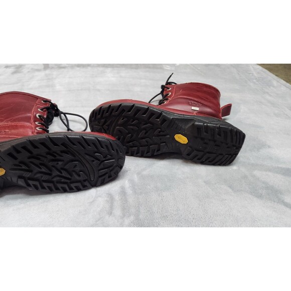 UGG Mens 9.5 Red Burgundy Genuine Leather Insulated Adirondack Boots - Picture 5 of 9